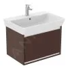 Ideal Standard Connect Air - Mueble Bajo Lavabo Cube 650 Mm, 580x409x400 Mm, Marrón Mate/blanco Mate E0847VY
