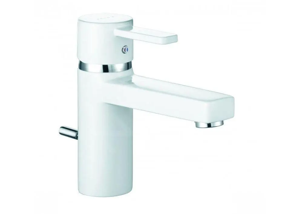 Kludi Zenta - Grifo Monomando De Lavabo, Blanco/cromo 382609175