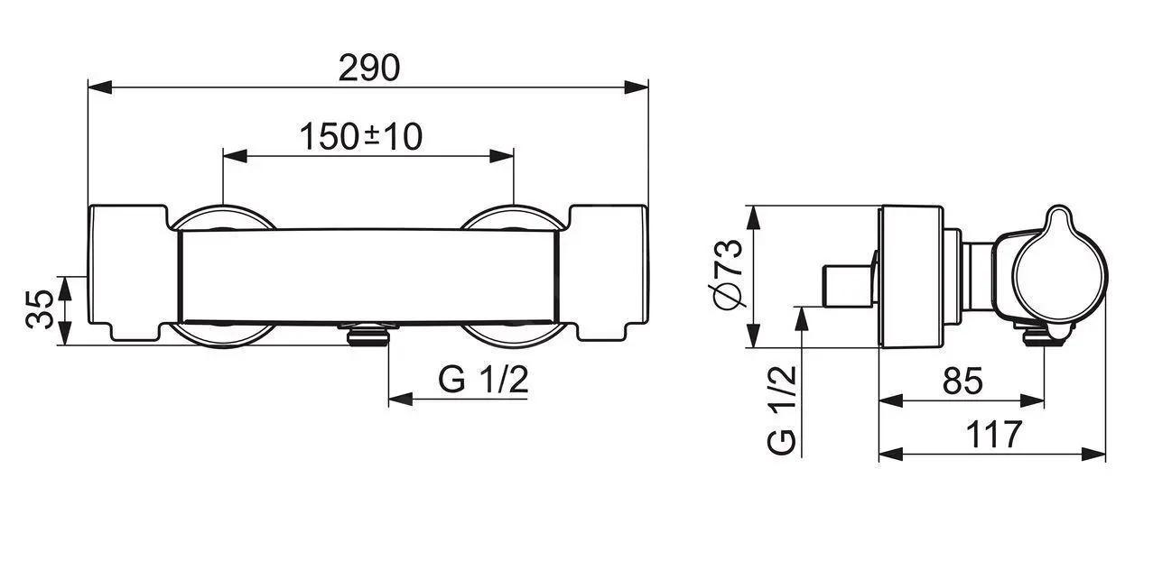Hansa Clinica - Grifo Termostático De Ducha, Thermo Cool, Cromo 08806200 - Imagen 2