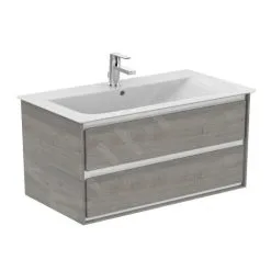 Ideal Standard Connect Air - Mueble Bajo Lavabo 1000x440x517 Mm, Roble Gris/blanco Mate E0821PS