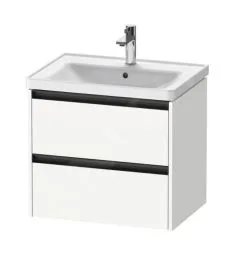 Duravit Ketho.2 - Mueble De Lavabo 549x634x455 Mm, 2 Cajones, Blanco Mate K25282018180000
