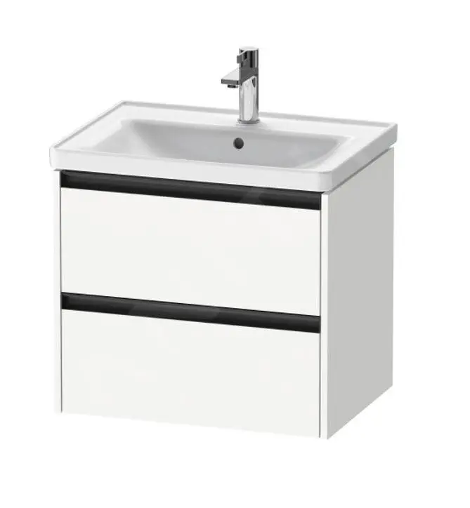 Duravit Ketho.2 - Mueble De Lavabo 549x634x455 Mm, 2 Cajones, Blanco Mate K25282018180000