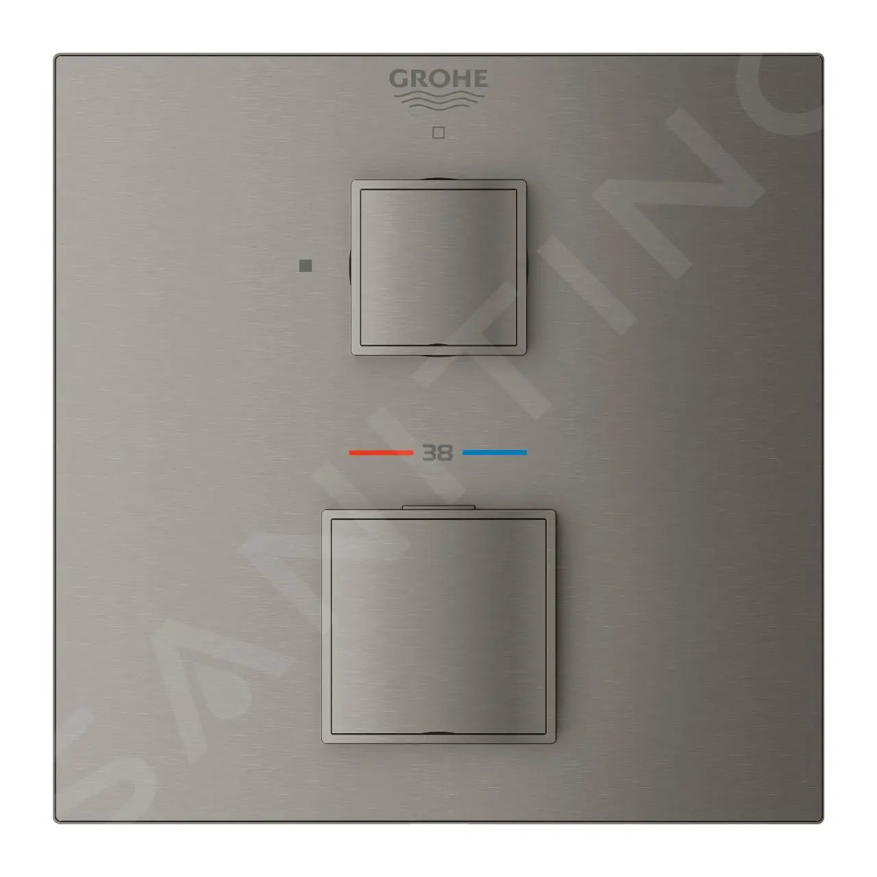 Grohe Grohtherm Cube - Grifo Empotrado Termostático De Ducha, Hard Graphite Cepillado 24153AL0 - Imagen 3