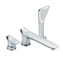 Kludi Amba - Grifo Para Borde De Bañera, Instalación De 3 Orificios, Cromo 534470575
