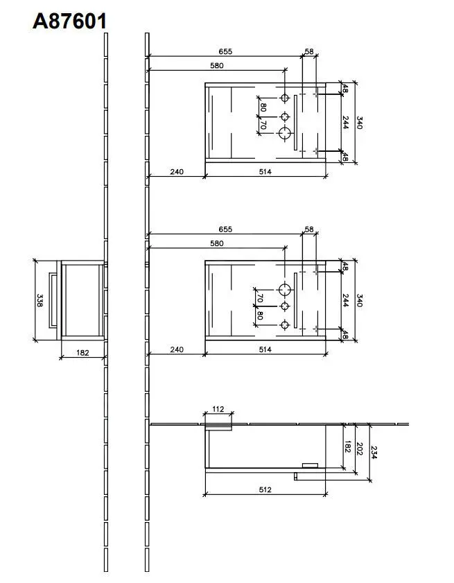 Villeroy & Boch Avento - Mueble De Lavabo, 340x514x202 Mm, 1 Puerta, Crystal Grey A87601B1 - Imagen 2