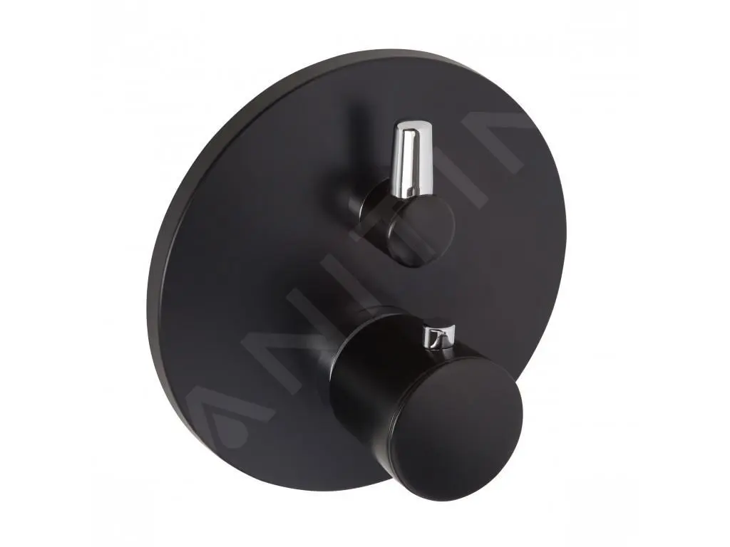 Kludi Balance - Grifo De Ducha Termostático Empotrado, Negro Mate/cromo 528358775