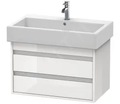 Duravit Ketho - Armario De Lavabo 480x750x440 Mm, 2 Cajones, Blanco Brillante KT663702222