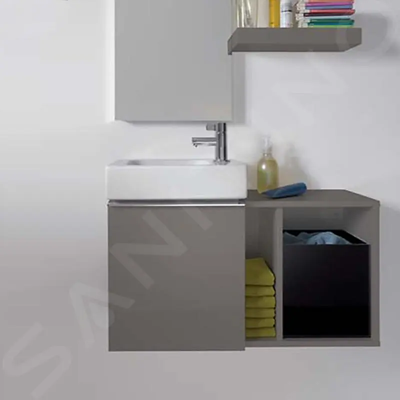Geberit ICon - Mueble Bajo Lavamanos 380 Mm, Platino Brillante 840839000 - Imagen 3