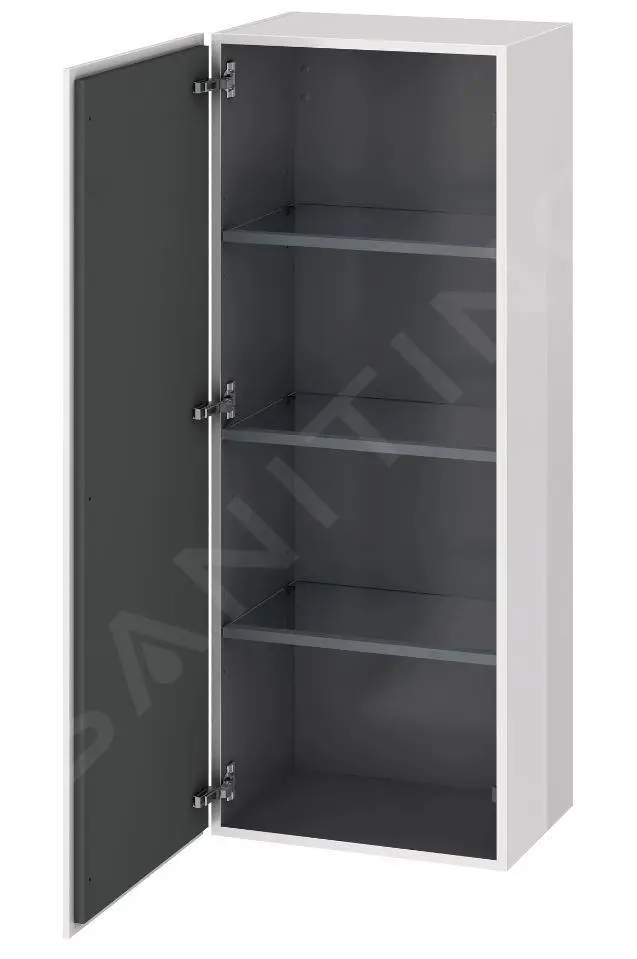 Duravit L-Cube - Armario Alto 1320x500x363 Mm, Izquierda, Blanco Brillante LC1179L2222 - Imagen 3