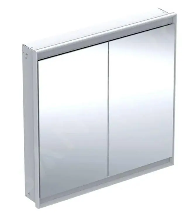 Geberit ONE - Mueble Con Espejo Con Iluminación LED, 900x900x150 Mm, 2 Puertas, Empotrable, Blanco 505.803.00.2