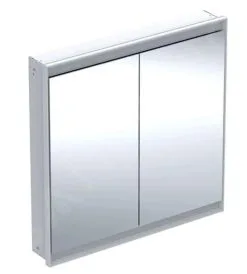 Geberit ONE - Mueble Con Espejo Con Iluminación LED, 900x900x150 Mm, 2 Puertas, Empotrable, Aluminio 505.803.00.1