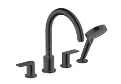 Hansgrohe Vernis Shape - Grifo Para Borde De Bañera De 4 Orificios, Negro Mate 71459670