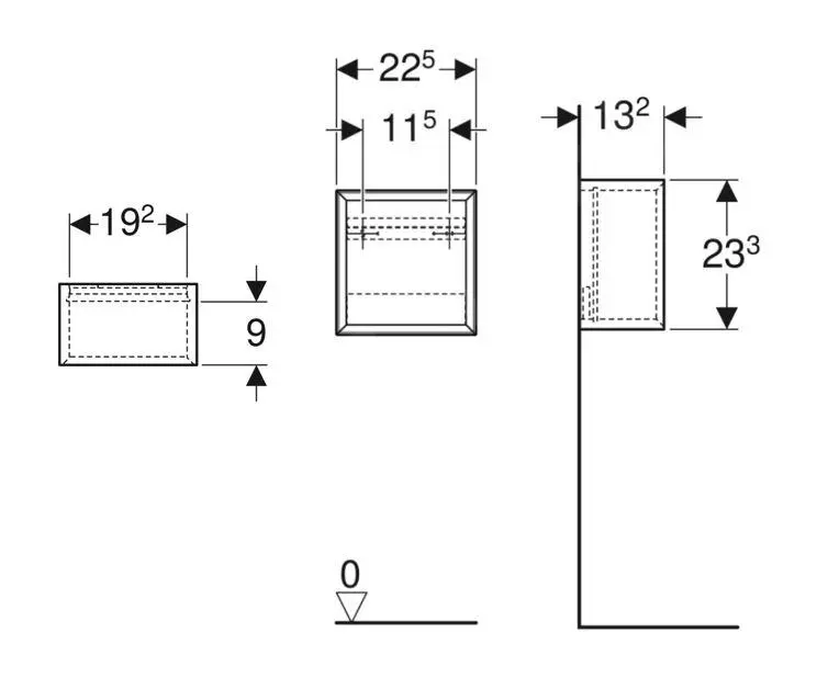 Geberit ICon - Armario 23x23x13 Cm, Abierto, Roble 502.321.JH.1 - Imagen 2