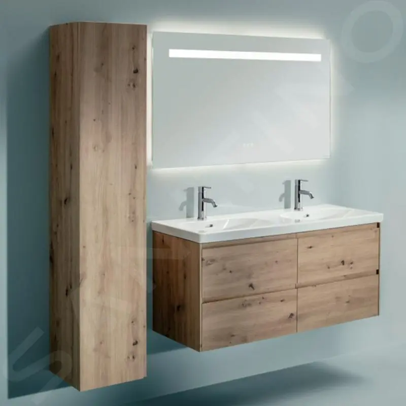 Laufen Lani - Armario Alto 165x35 Mm, 1 Puerta, Bisagras A La Derecha, Roble H4037221122671 - Imagen 3