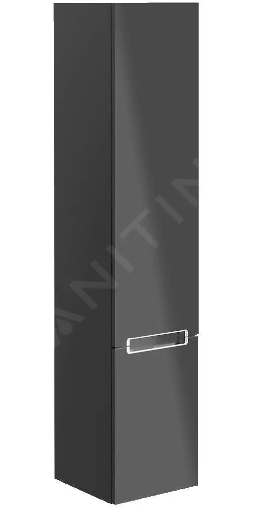 Villeroy & Boch Subway 2.0 - Armario Alto, 1650x370x350 Mm, Bisagras A La Derecha, Glossy Grey A71000FP