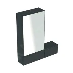Geberit Selnova Square - Armario Con Espejo 850x708x176 Mm, Izquierda, 3 Puertas, Lava Mate 501.391.JK.1