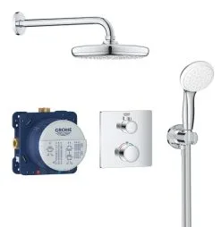Grohe Grohtherm - Conjunto De Ducha Tempesta 210 Con Termostato Empotrado, Cromo 34729000