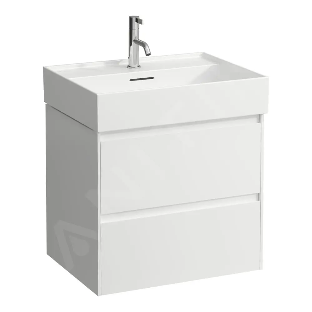 Laufen Lani - Mueble De Lavabo 58x44x52 Mm, 2 Cajones, Blanco Brillante H4035321122611