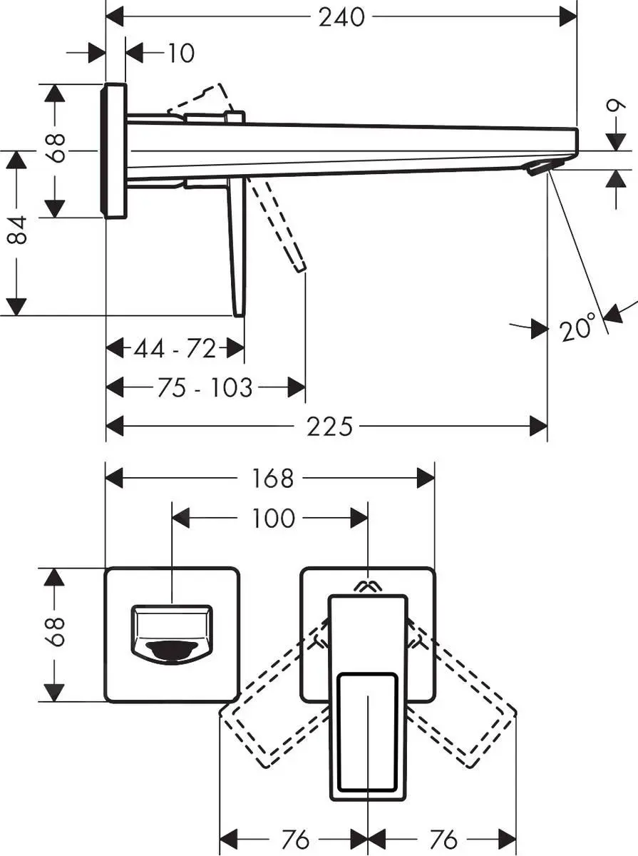 Hansgrohe Metropol - Grifo De Lavabo Empotrado, Instalación De 2 Orificios, Cromo 32526000 - Imagen 2