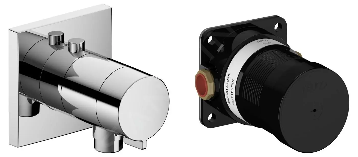 Keuco IXMO - Grifo Termostático Empotrado De Ducha "SOLO" Con Cuerpo De Montaje, Cromo 59554010022 - Imagen 3