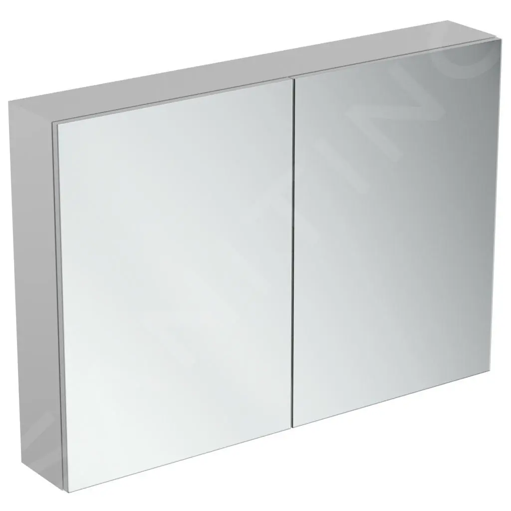 Ideal Standard Mirror&Light - Armario Con Espejo Con Iluminación LED Y Enchufe, 1000x700 Mm, Aluminio T3498AL