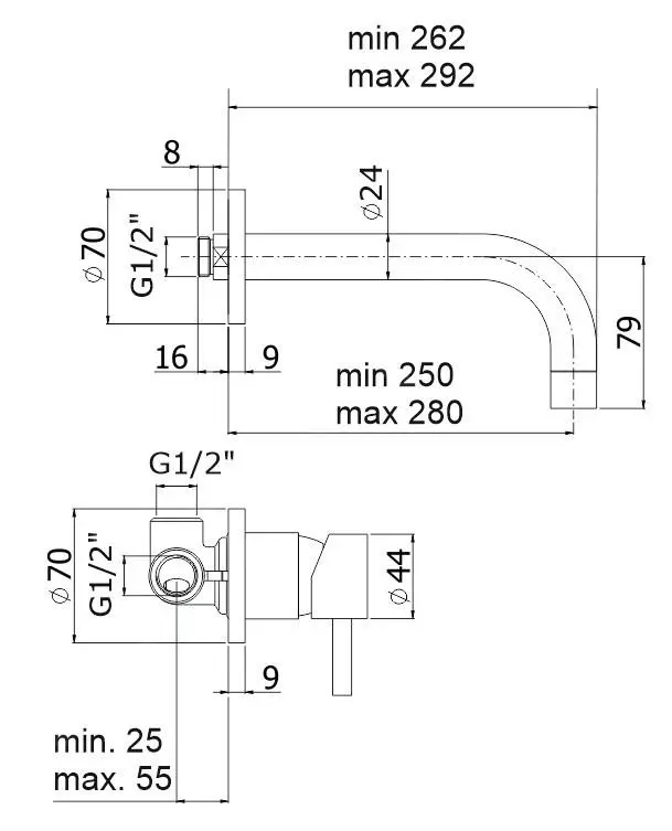 Paffoni Stick - Grifo Empotrado De Lavabo, Con Cuerpo, De 2 Orificios, Cromo SK007CR70 - Imagen 2