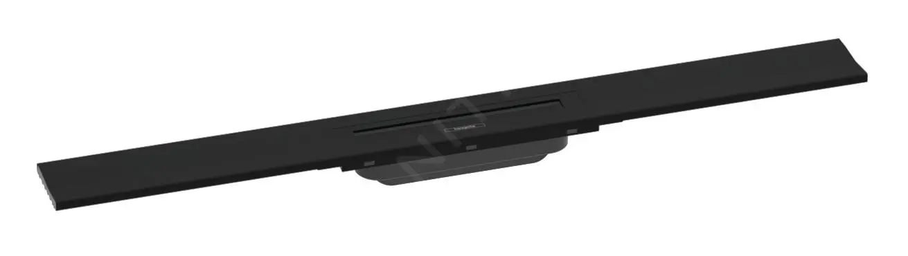 Hansgrohe RainDrain Flex - Canaleta De Ducha Lineal Con Rejilla De Acero Inoxidable 800, Junto A La Pared, Acortable, Negro Mate 56051670