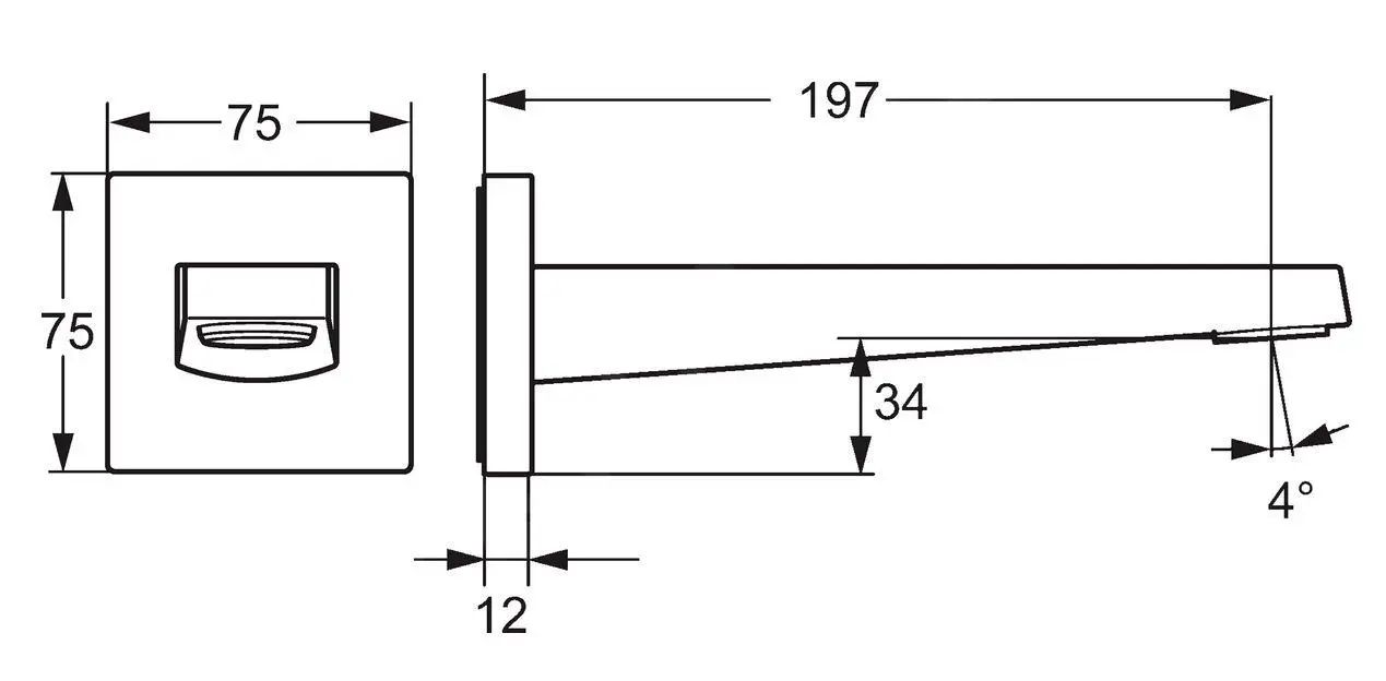 Hansa Loft - Caño De Bañera, Negro Mate 5765210033 - Imagen 2