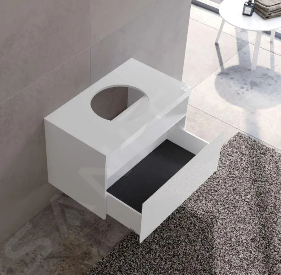 Keuco Stageline - Mueble Para Lavabo, 800x550x490 Mm, Con Orificio Para Lavabo, Con Iluminación A USB, Blanco 32863300100 - Imagen 4