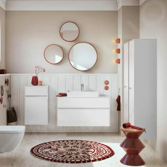 Villeroy & Boch Collaro - Armario Lateral, 404x748x349 Mm, 1 Puerta, Bisagras A La Izquierda, Glossy White C03200DH - Imagen 3
