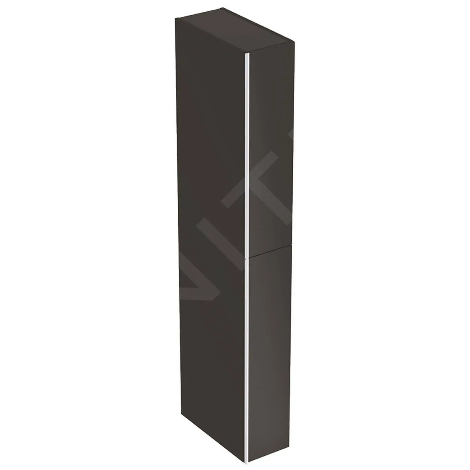 Geberit Acanto - Armario Alto 1730x220 Mm, Dos Cajones, Negro 500.638.16.1