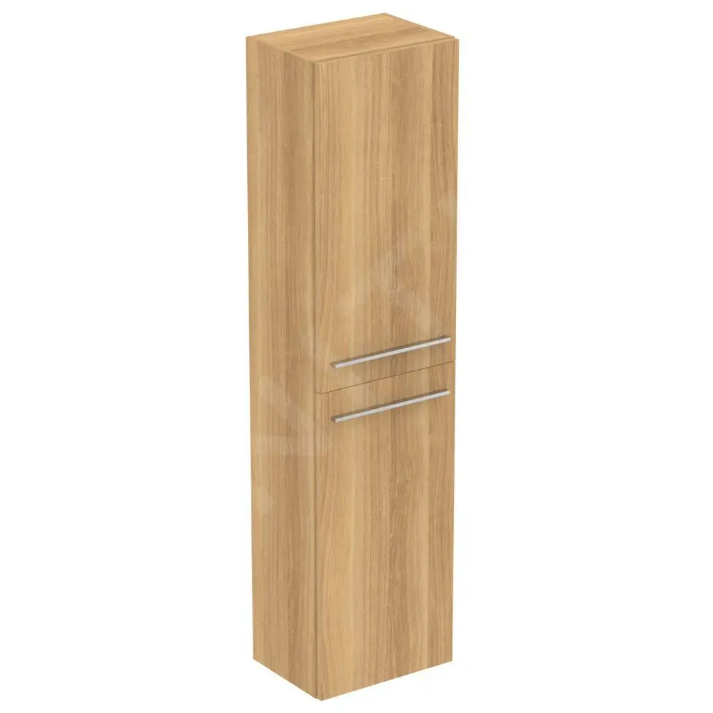 Ideal Standard I.Life A - Armario Alto Para Baño 400x300x1600 Mm, 2 Puertas Izquierda/derecha, Roble T5260NX