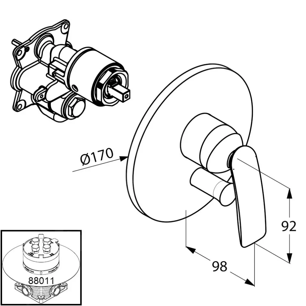Kludi Balance - Grifo Empotrado Para 2 Dispositivos, Cromo 526500575 - Imagen 2