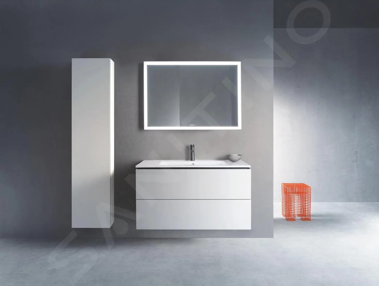 Duravit L-Cube - Armario De Lavabo 550x1020x481 Mm, 2 Cajones, Blanco Brillante LC624202222 - Imagen 9