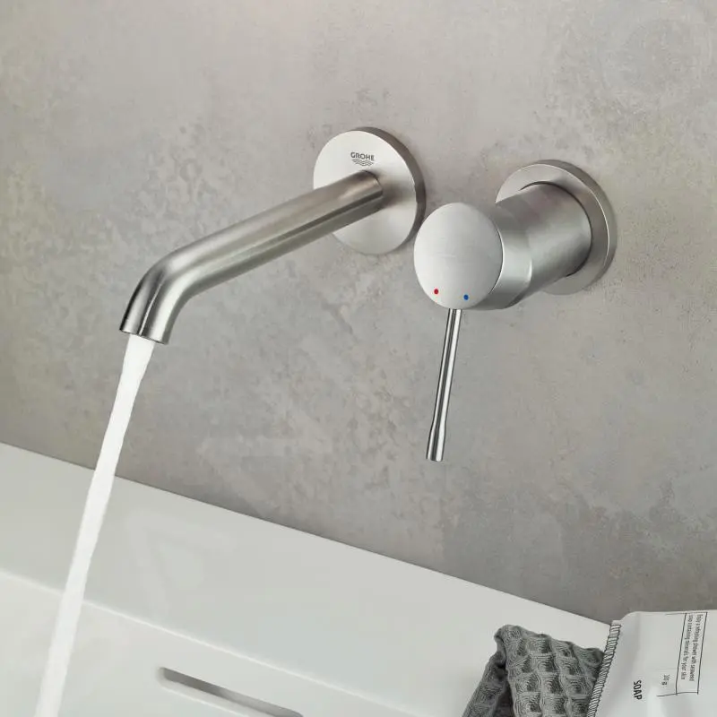 Grohe Essence - Grifo De Lavabo Empotrado M, Instalación 2 Orificios, Supersteel 19408DC1 - Imagen 4
