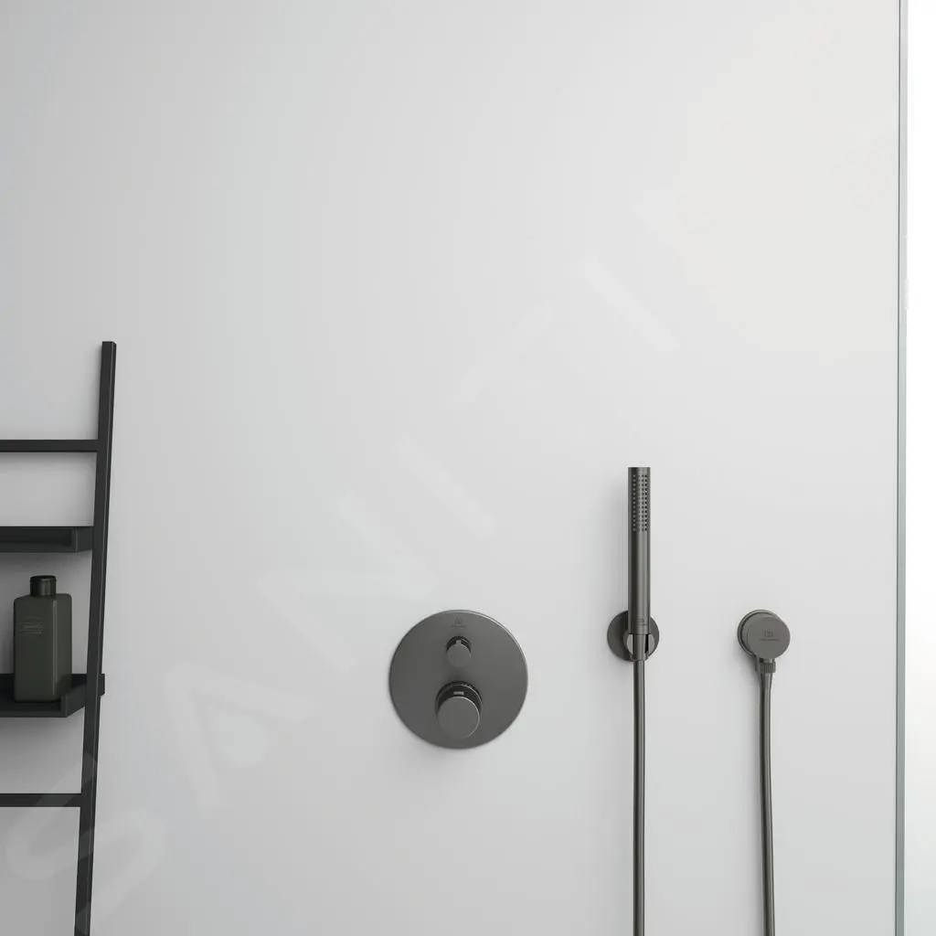 Ideal Standard CeraTherm - Grifo Termostático Empotrado De Ducha, Magnetic Grey A5813A5 - Imagen 5