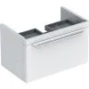 Geberit MyDay - Mueble De Lavabo, 680x410x430 Mm, 1 Cajón Con Iluminación LED, Blanco Brillante Y824080000