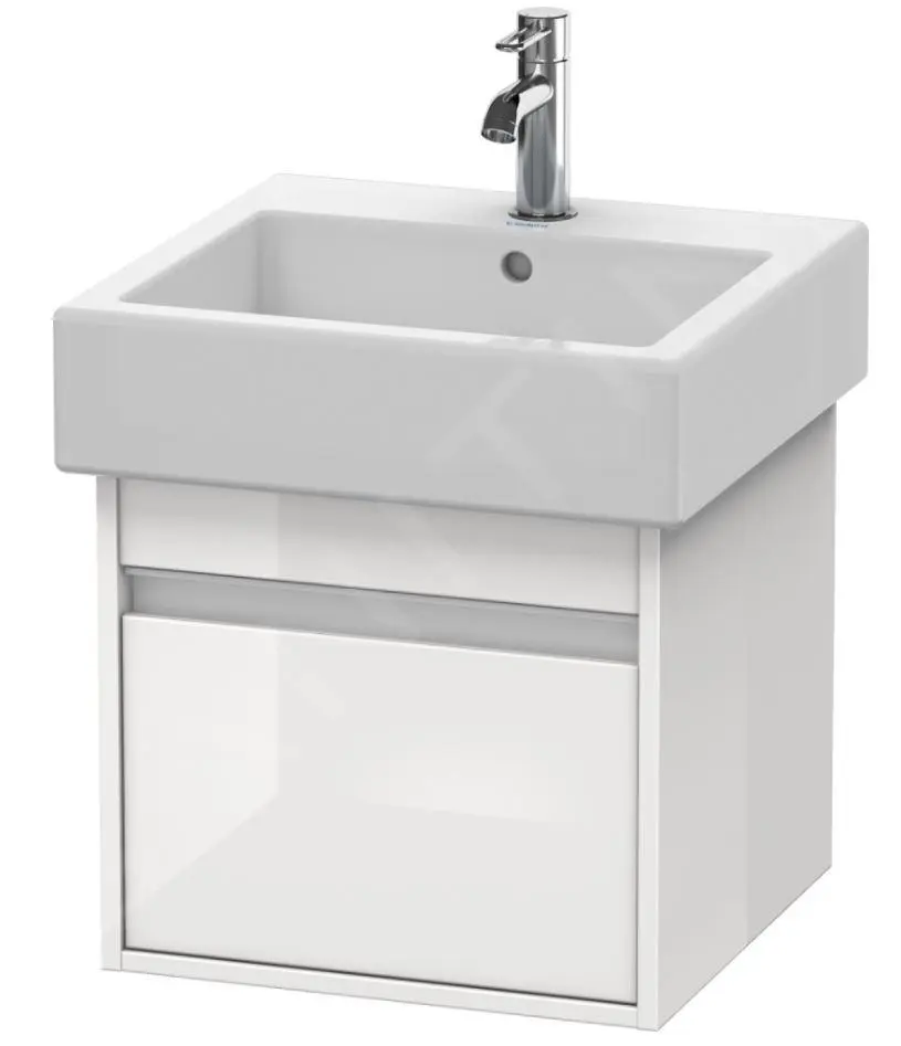 Duravit Ketho - Armario De Lavabo 410x450x440 Mm, 1 Cajón, Blanco Brillante KT668502222
