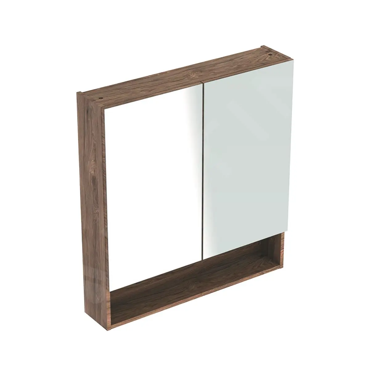 Geberit Selnova Square - Armario Con Espejo 850x588x175 Mm, 2 Puertas, Nogal Hickory 501.266.00.1