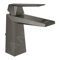 Grohe Allure Brilliant - Grifo De Lavabo Con Desagüe, Tamaño M, Hard Graphite Cepillado 23029AL0