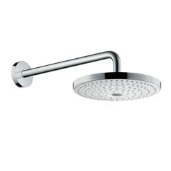 Hansgrohe Raindance Select S - Rociador De Ducha 240, 2 Chorros, Brazo De Ducha 390 Mm, Blanco/cromo 26466400