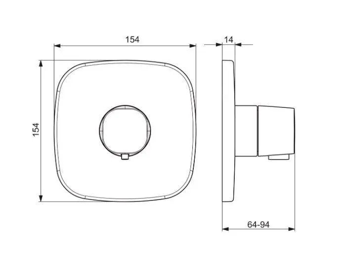 Hansa Living - Grifo Empotrado Termostático De Ducha, Cromo 81129583 - Imagen 2