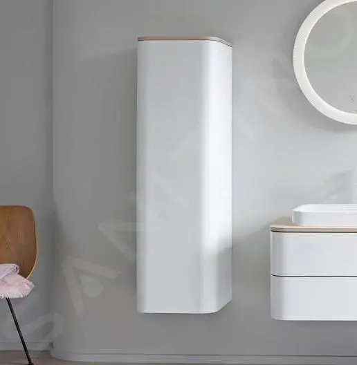 Duravit Happy D.2 Plus - Armario Alto Para Baño 1336x400x360 Mm, Bisagras A La Derecha, Blanco Brillo Alto HP1261R2222 - Imagen 4