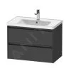 Duravit Ketho.2 - Mueble De Lavabo 549x784x455 Mm, 2 Cajones, Grafito Mate K25283049490000