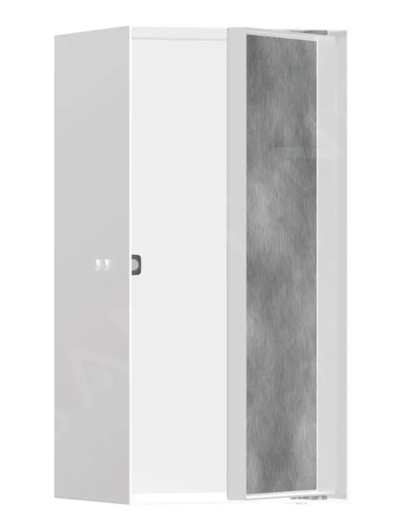 Hansgrohe XtraStoris Rock - Hornacina De Pared Con Puerta Alicatable, 300x150x140 Mm, Blanco Mate 56088700